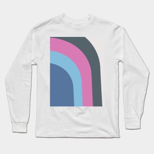 Boho dark rainbow pattern Long Sleeve T-Shirt